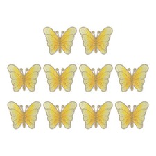 10 Pcs Butterfly Iron on Patches, Embroidered Sew on Applique Repair Patch fo...