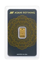 1 Gram Asahi 9999 Fine Gold Bar Sealed in Full Size Assay Card LBMA Certified