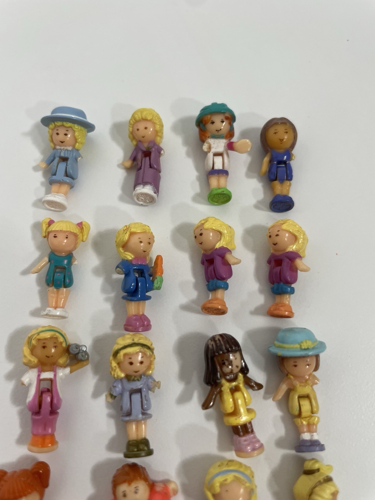 DAMAGED Vtg Polly Pocket Figure Lot Bluebird Girl Dolls Mini 1980s 1990s Compact