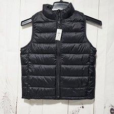 GAP Kids Black Cold Weather Puffer Vest Boys Size M 8