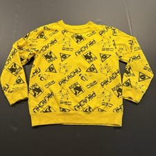 Pok mon Pikachu Sweatshirt Kids Medium Yellow Black