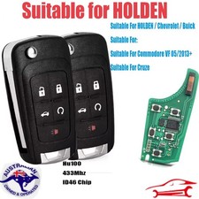 2XTransponder Complete Remote Key Fob Fits HOLDEN COMMODORE VF 2013-2017 5Button