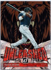 2022 Donruss #UL-9 Rafael Devers Unleashed Rapture Boston Red Sox