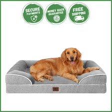 MEMORY FOAM XL PET DOG BED WITH SIDES Orthopedic Soft Sleeping Couch Support