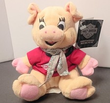 Vintage 1997 Harley Davidson RACER Pig Bean Bag Plush Stuffed Animal Toy G86004