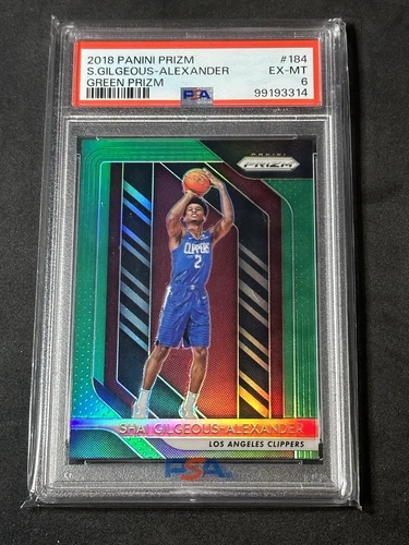 Shai Gilgeous-Alexander 2018 Prizm 184 Green RC PSA 6 OKC MVP Ships Free