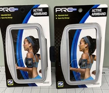 Lot Of 2 ARMBAND ADJUSTABLE BAND PRO STRENGTH ACTIVE Hands Free Phone Holder