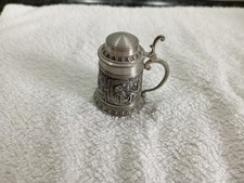 Bierkrug mit Deckel,Zinnkrug mit Reliefbild,Miniatur Zinnkrug, Sammlerartikel