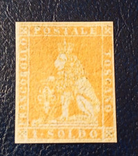 ANTICHI STATI TOSCANA 1857 MARZOCCO 1 SOLDO FIRMATO TIMBRATO CATALOGO € 3.250,00