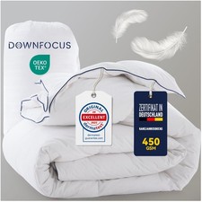 Daunendecke 135x200, Federn Gänsedaunen, Baumwolle, RDS , Ganzjahresbettdecke