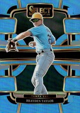 2024 Panini Select #7 Brayden Taylor Light Blue Prizms #/199
