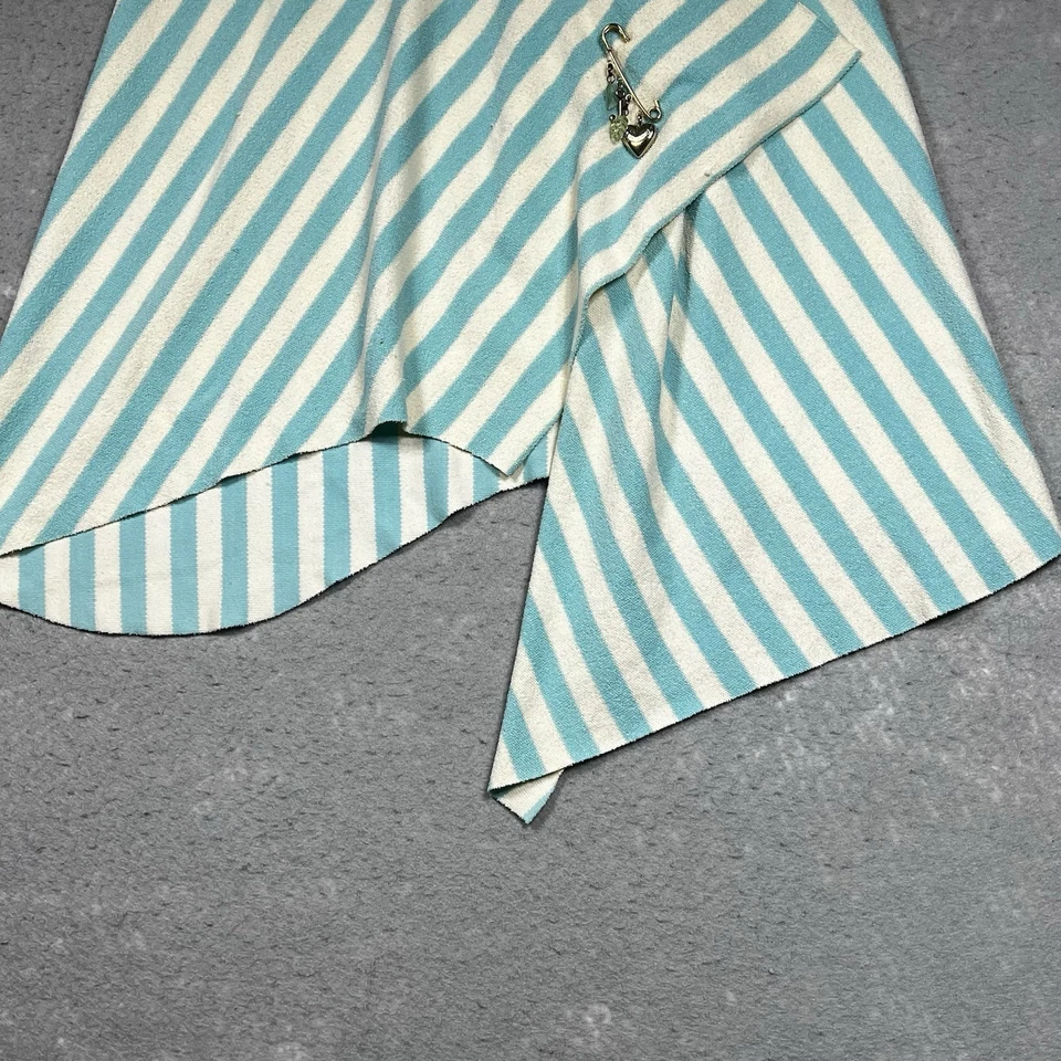 Juicy Couture Falda Mujer Grande Azul Blanco Rayas Bikini Playa Envolvente Cubrir Foto 3 de 4