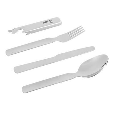 Camping Besteck Set Edelstahl Reisebesteck Outdoor Set Messer Gabel Löffel