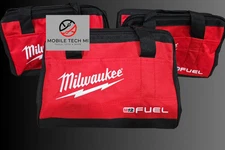 NEW 3 Pack Milwaukee FUEL M12 13" x 10" x 9 Canvas Tool Bag Case M18 12 Volt 3x