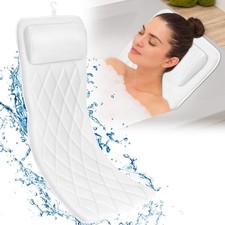 Full Body Bath Pillow for Bathtub, Thick Bath Pillow for Tub with Non-Slip Su...