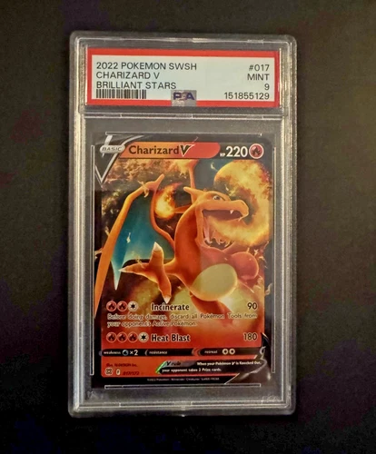 Pokémon TCG: Sword & Shield Brilliant Stars Charizard V 017/172 PSA 9