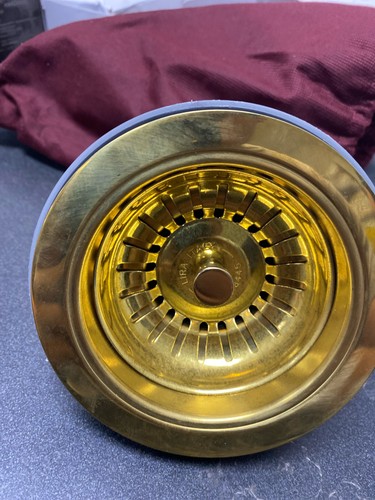 Rohl 735ULB 3 1/2" Basket Strainer without remote pop-up - Unlacquered Brass