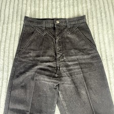 VTG Wrangler Silverlake Black Jeans 9x36 Bareback USA Made ALTERED WORN READ