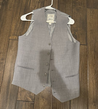 Jos. A. Bank 1905 Men's Gray Solid Wool Formal Vest Waistcoat Size XS