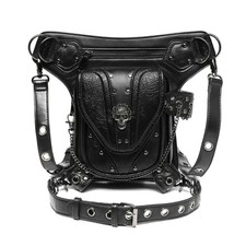 Steampunk Waist Bag Fanny Pack Thigh Hip Bag Purse PU Shoulder Crossbody Bag