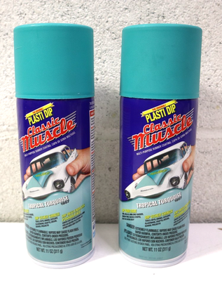 #ad 2 Plasti Dip Classic Muscle Tropical Turquoise 1957 Rubber Coating Spray 11oz $40.00