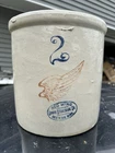 Antique Red Wing 2 gallon Stoneware Crock Minnesota Pottery
