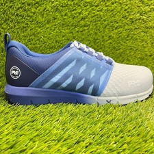 Timberland PRO Radius Womens Size 9 Blue Gray Composite Toe Work Shoes Sneakers