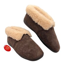 Great Northwest Genuine Leather Slippers Womens Size 11M Plush Acrylic Lining