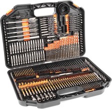Terratek 246pc Combination Drill Bit Set, Includes HSS titanium twist bits, Maso