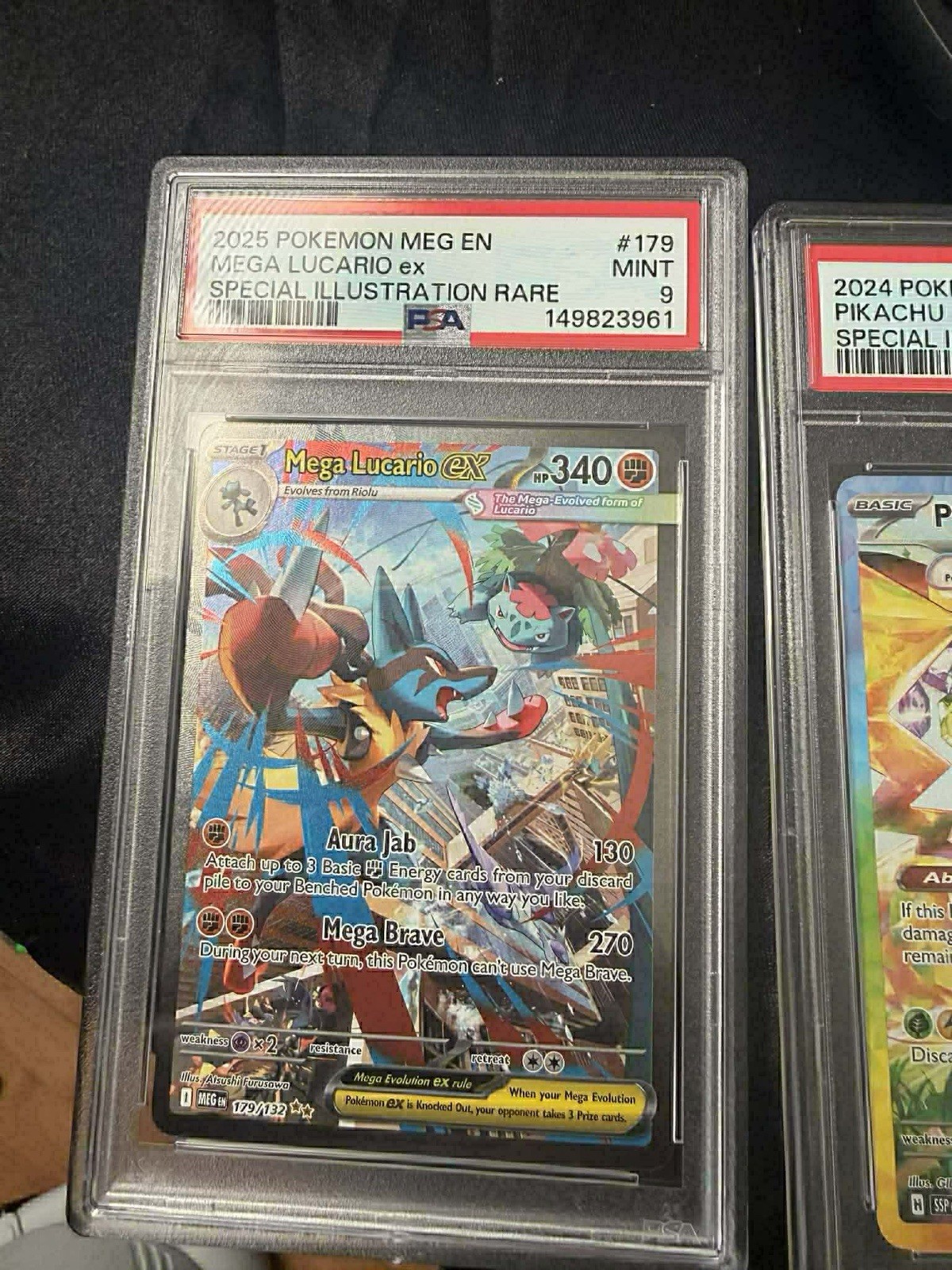 Mega Lucario EX Special Illustration Rare Mega Evolution #179/132 Psa 9