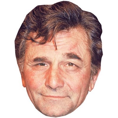 Peter Falk Promi Maske, flaches Kartengesicht, Kostüm Maske