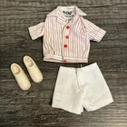 Vintage Ricky 1505 Skateboard Set - Shirt, Shorts, Shoes 1960s Mattel Outfit