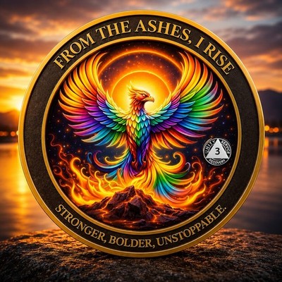  3 Year Sobriety Coin AA Chip Medallion Alcoholics Anonymous Three Years Sober