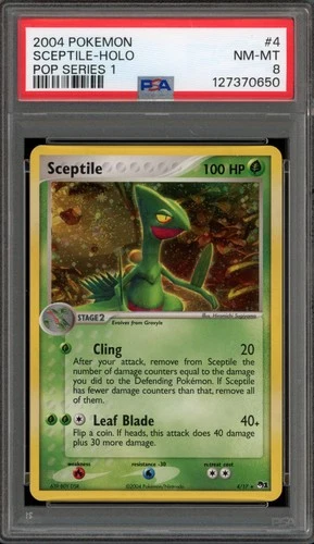 Pokemon Sceptile POP Series 1 Holo Rare #4 PSA 8