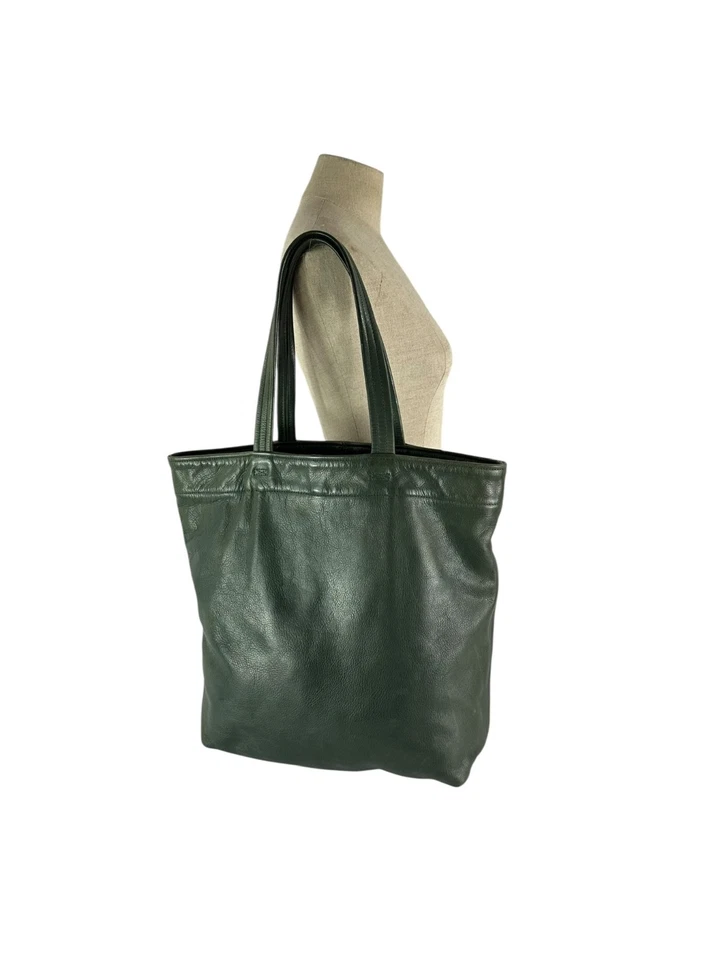 Bolso de Mano de Cuero Genuino WENDY NICHOL Verde Billy Kid Hecho en EE. UU. Foto 2 de 4