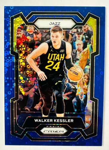 Tarjeta Panini Prizm Walker Kessler 2023-24 AZUL Disco Prizm SP #/150 ¡Estrella de Jazz! - Imagen 3 de 3