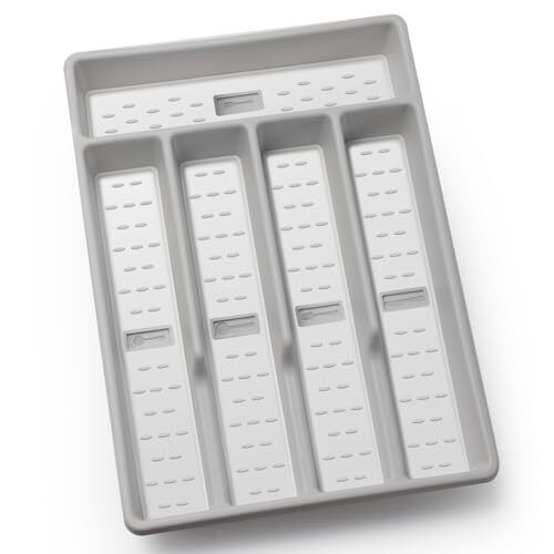 Silverware Drawer Organizer Tray Kitchen Storage Holder Flatware Cutlery Utensil
