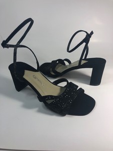 Caparros-Stilettos-Sparkly-Black-Pumps-SIZE-7M-Strappy-Sandals-Prom-Shoes