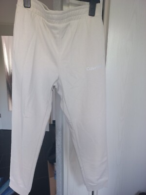 Calvin Klein  Performance S, Hose Sport Jogging  Farbe Vanille weiss Neu