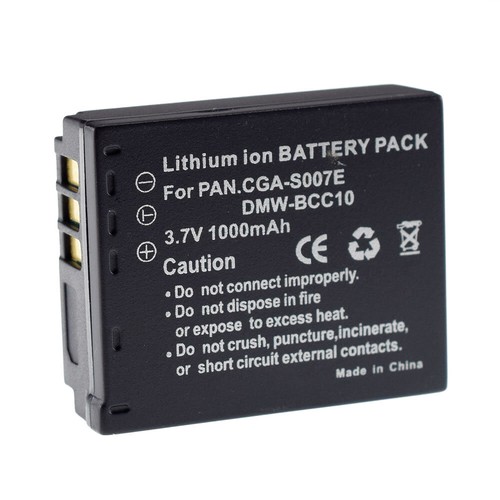 2 x Battery +Charger for Panasonic CGA-S007 - DMC-TZ11 DMC-TZ15 DMC-TZ50 DMC-TZ5 - Picture 5 of 11