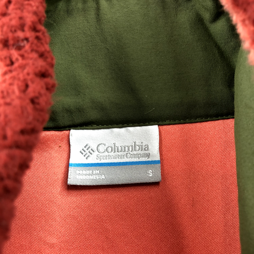 Columbia Jacket Womens Small Red Geometric Full Zip Fleece Casual Preppy Hiking - Picture 5 of 8