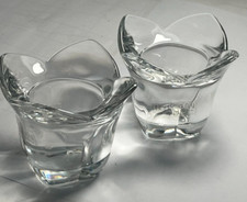 Vintage Set of Two Toscany USA Made 24% Lead Crystal Candle Holders - NICE!