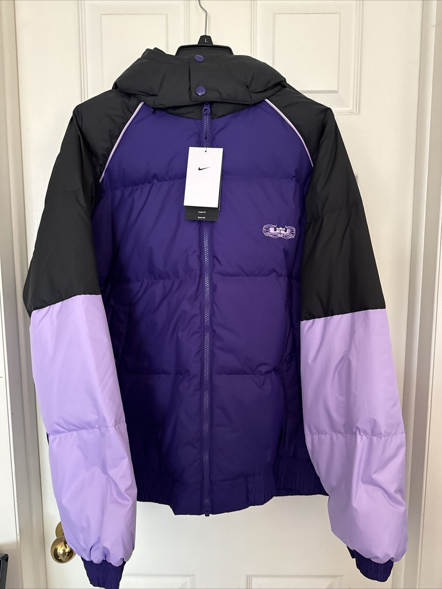 Nike $250 Men's Large Lebron James Full-Zip Hooded Down Jacket