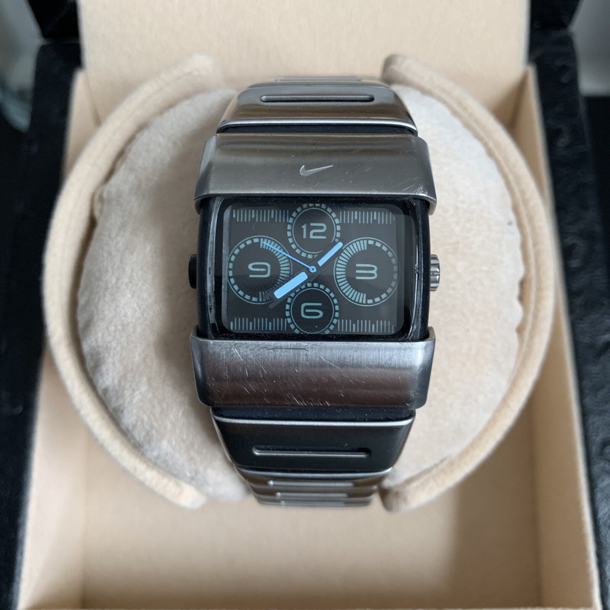 Stainless Steel Nike Clock Nike Oregon Series Square Digital Black