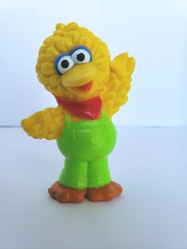 Vintage Sesame Street Big Bird Green Overalls Cake Topper PVC Figure toy - Picture 6 of 8