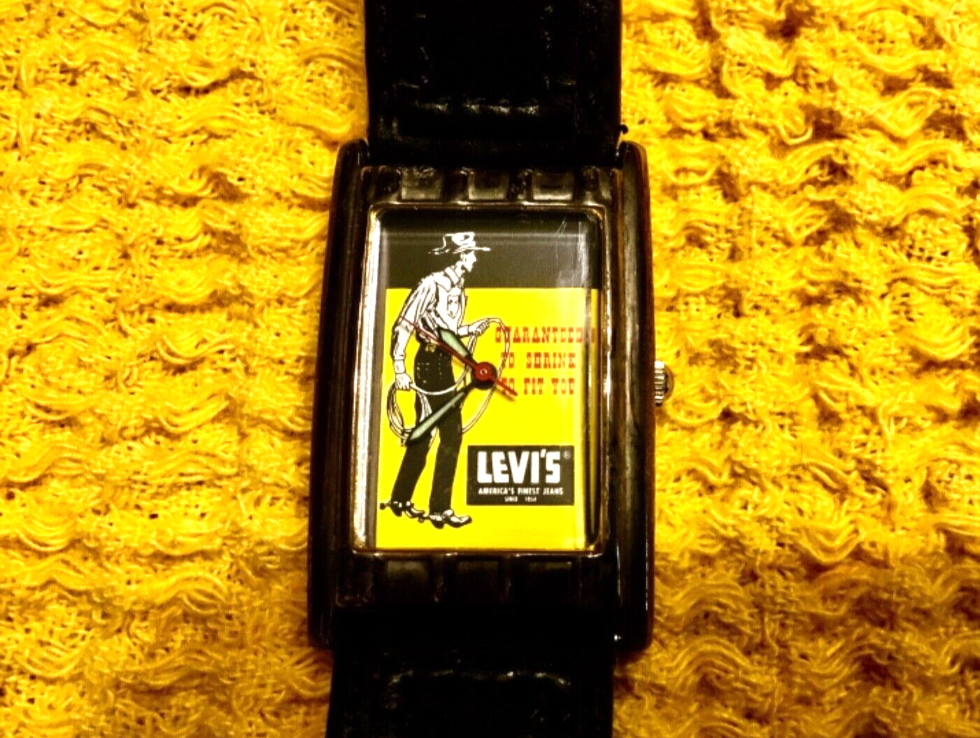 Stunning 1963 Levi’s Watch Cowboy Lasso Leather Band Unisex Wrist Watch Unused