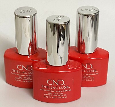 New (3) CND SHELLAC LUXE 60 Second Removal Gel Polish - #244 MAMBO BEAT