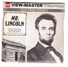 View-Master "Mr. Lincoln" label missing; red tint  GAF - SB1