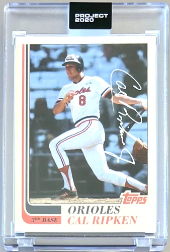 TOPPS PROJECT 2020 #159 CAL RIPKEN, JR by Artist OLDMANALAN ** ORIOLES 1982 #98T
