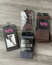 Women’s Tights Lot New Gray Brown Black Steve Madden Nu&Nu Legwear Lined